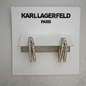 Karl Lagerfeld Sparkling Silver Earrings
